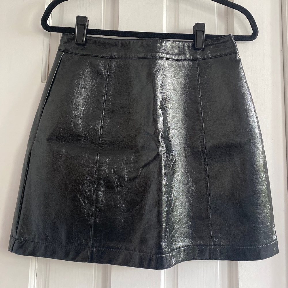 Top shop leather mini skirt